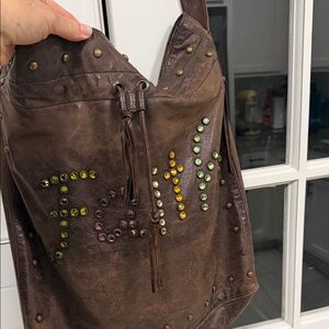 FAITH Dark Brown Leather Bag